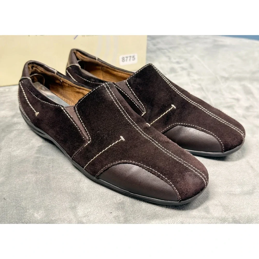 Natural Soul by Naturalizer Loafers Womens 10 Brown Suede Francis Comfort